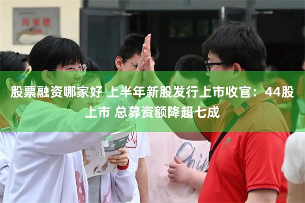 股票融资哪家好 上半年新股发行上市收官：44股上市 总募资额降超七成