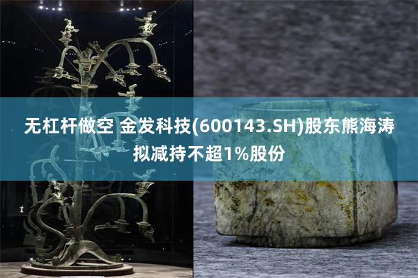 无杠杆做空 金发科技(600143.SH)股东熊海涛拟减持不超1%股份